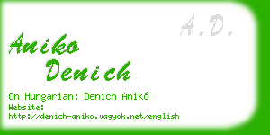 aniko denich business card